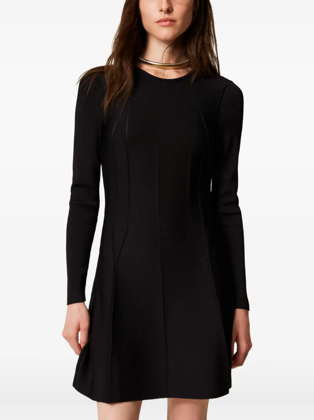 TWINSET panelled fine-knit dress - 00006