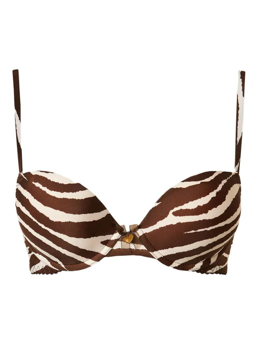 TWINSET Push-up bh met zebraprint Bruin