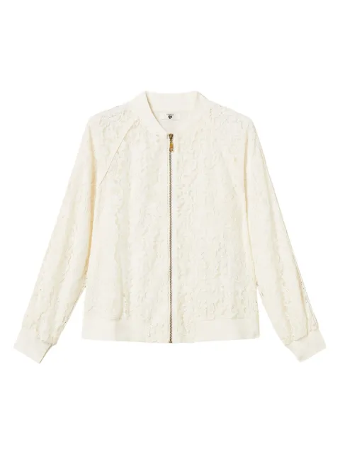 TWINSET zip lace sweatshirt