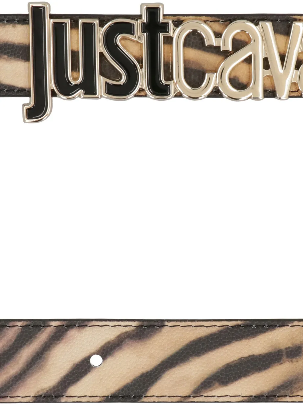 Just Cavalli animal-print logo belt - Bruin
