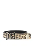 Just Cavalli animal-print logo belt - Brown