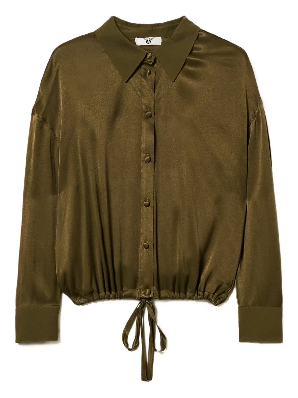 TWINSET Blouse met trekkoord Groen