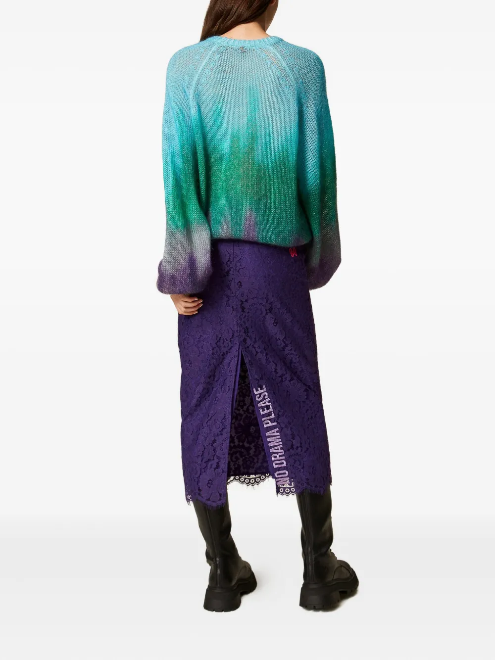 TWINSET Midi-rok met kant Paars