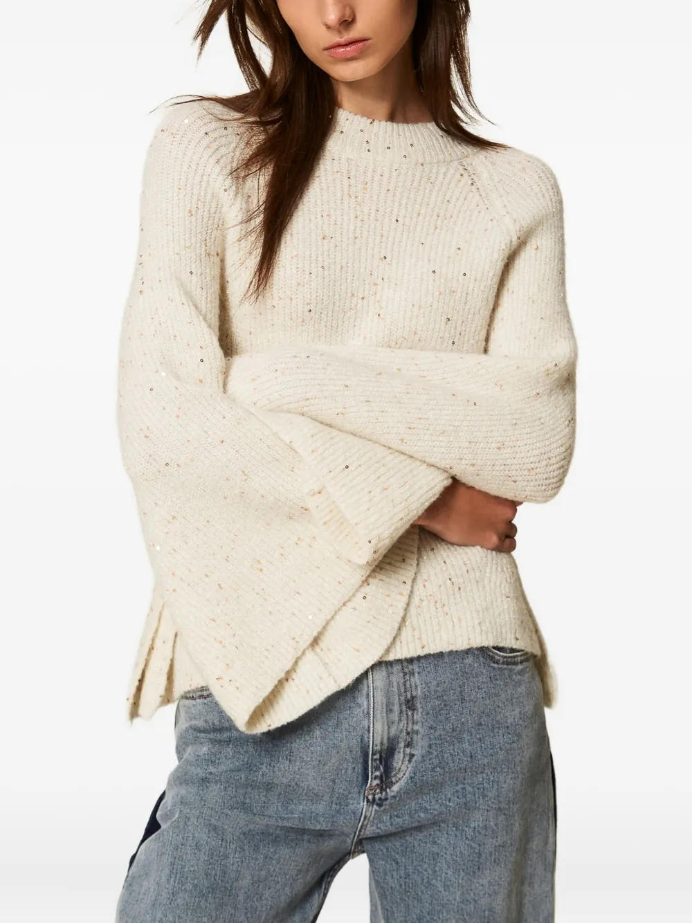 TWINSET sequin wide sleeves sweater | Knitted Tops | Image 2