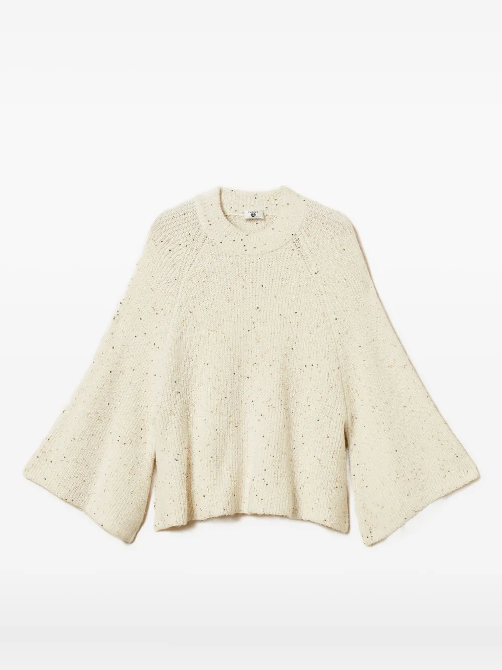 TWINSET sequin wide sleeves sweater - Toni neutri