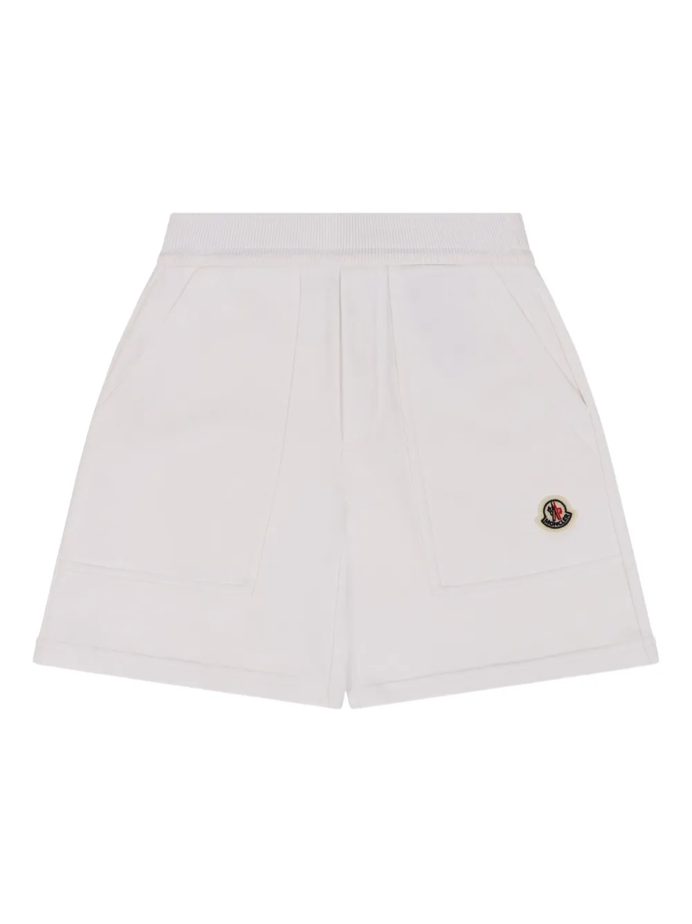Moncler Enfant Shorts met elastische tailleband en logopatch Wit