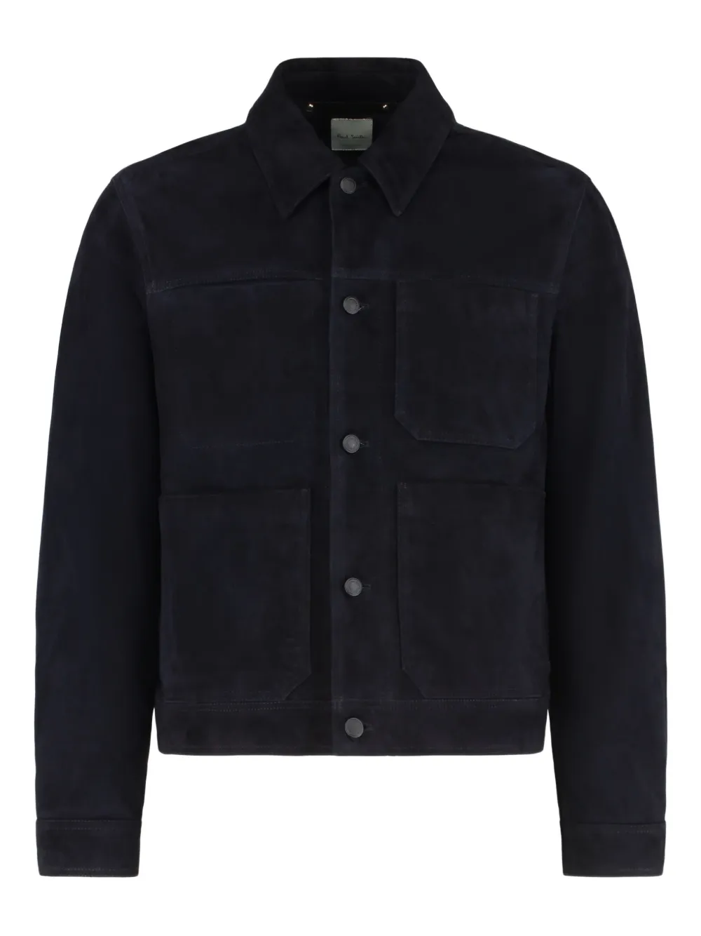 Paul Smith suede button-fastening jacket Blauw