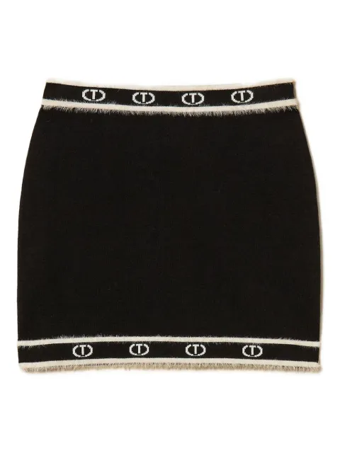 TWINSET Kids oval T knit mini skirt