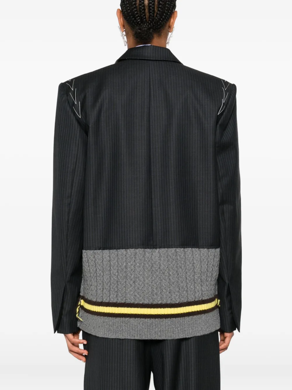Sonia Carrasco Full-zip Panelled Wool Jacket In Multi