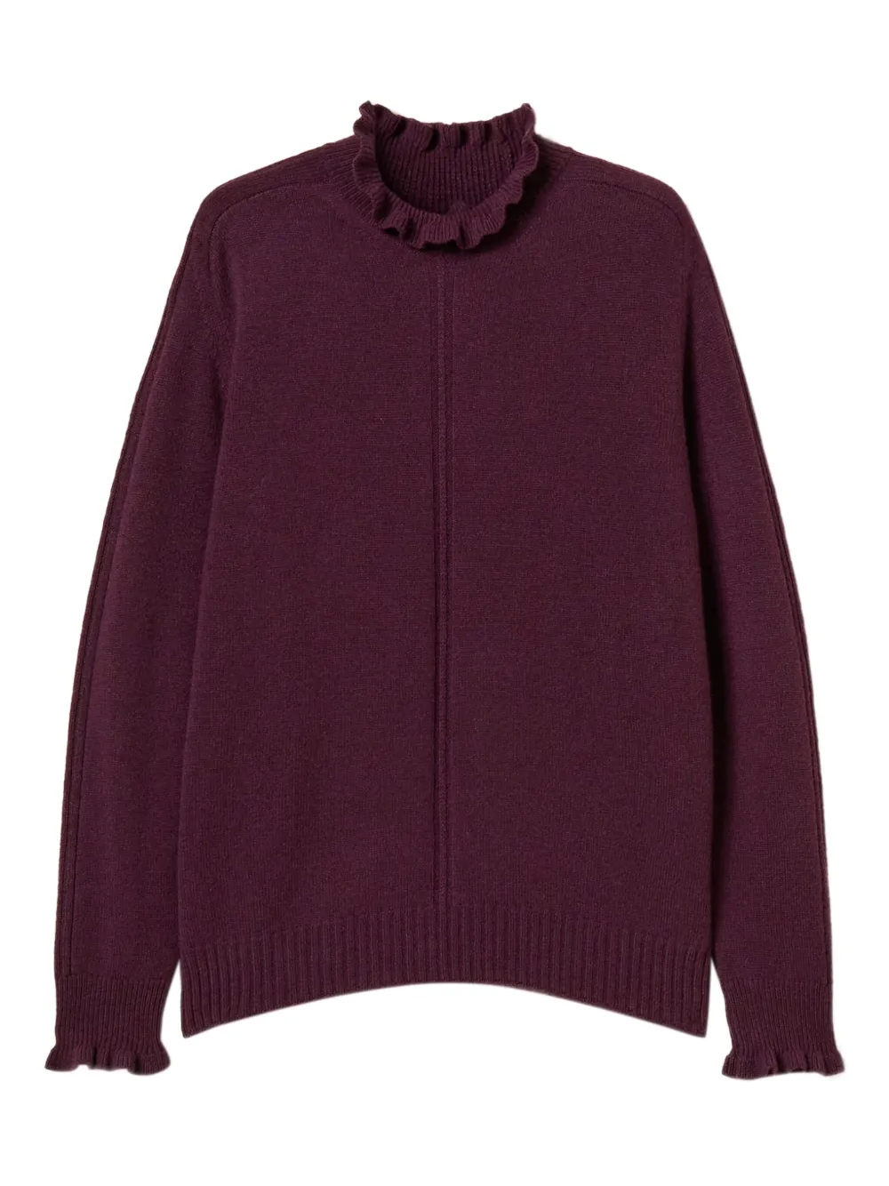 TWINSET ruffled-neck sweater - Rosso