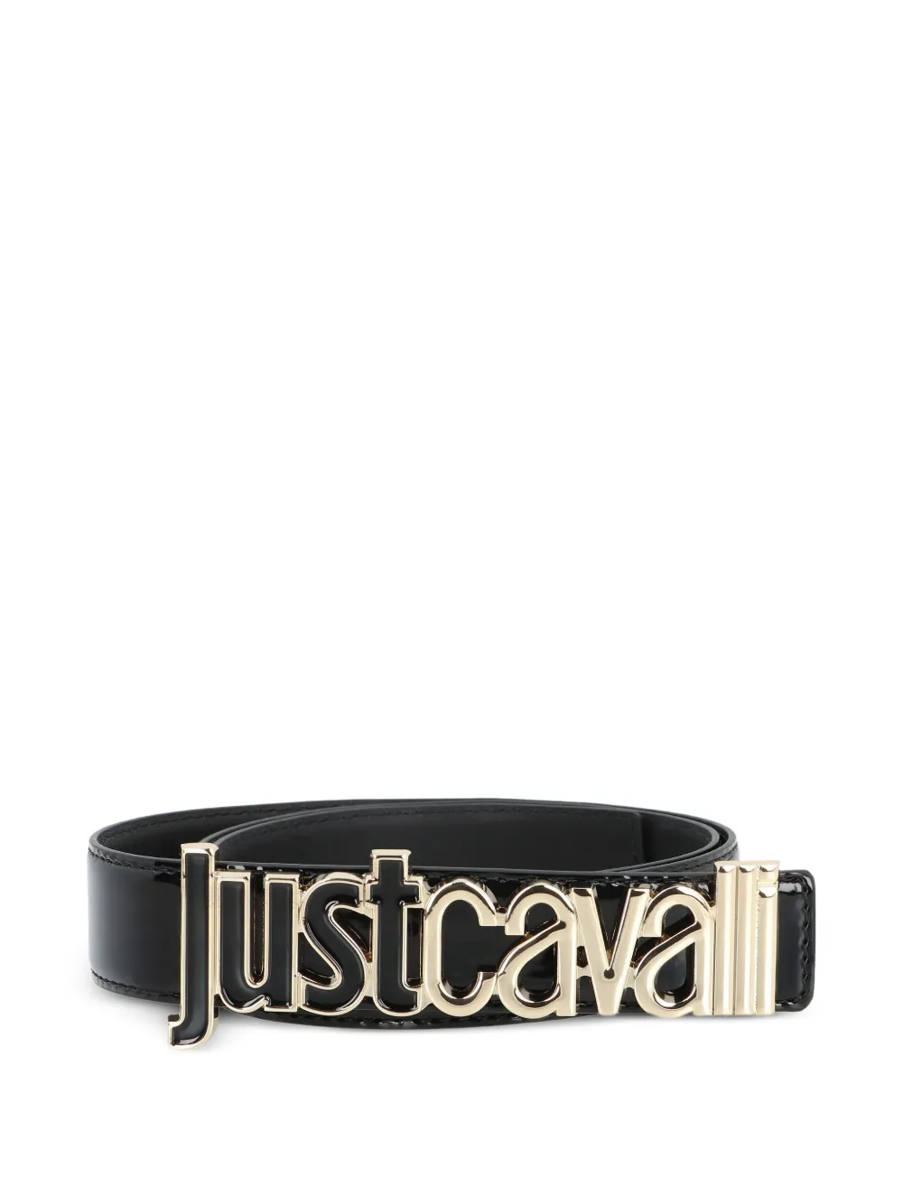 Just Cavalli leather logo-buckle belt - Nero