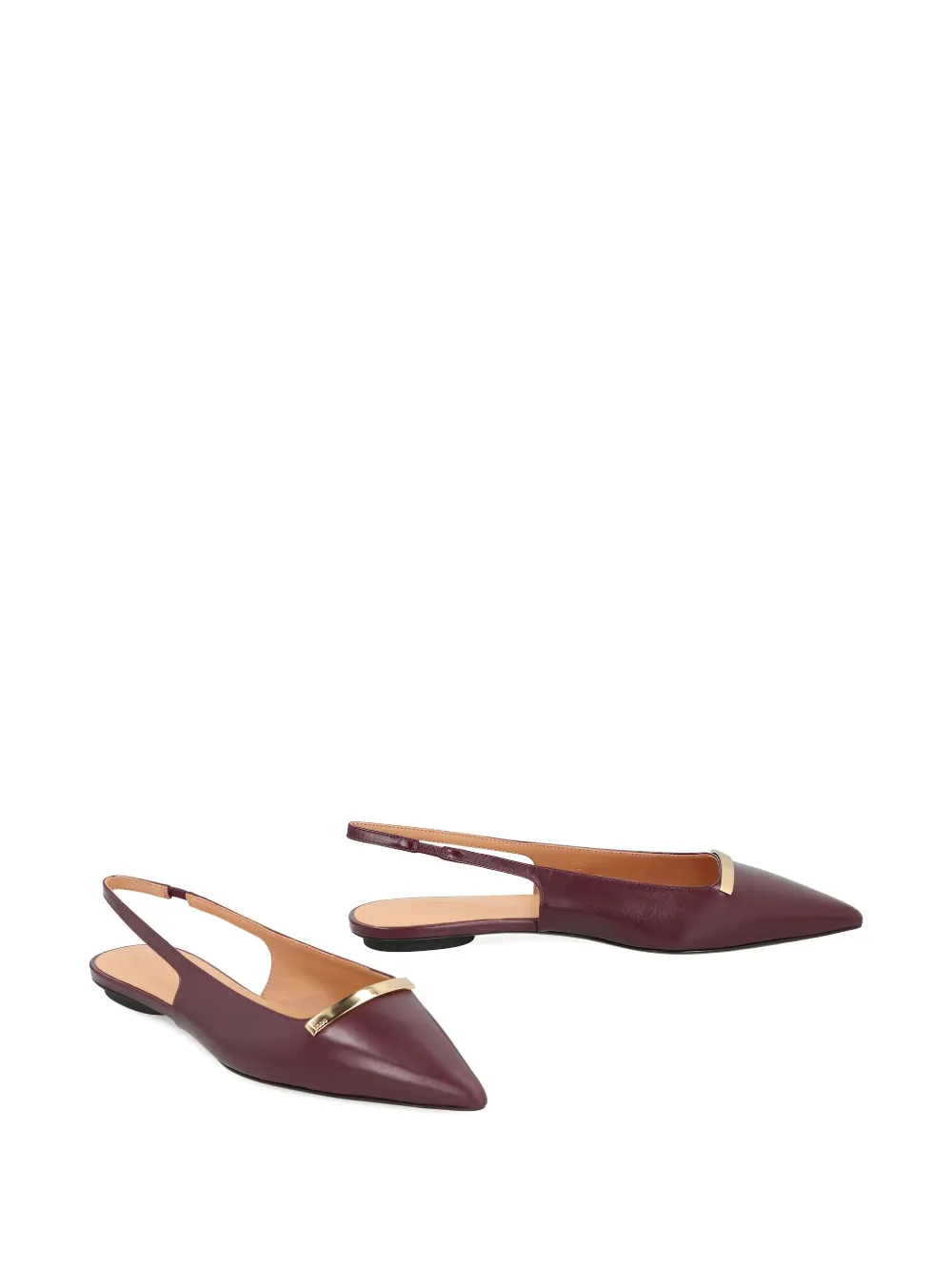 Tod's Pointed-toe Slingback Ballet Flats In Red