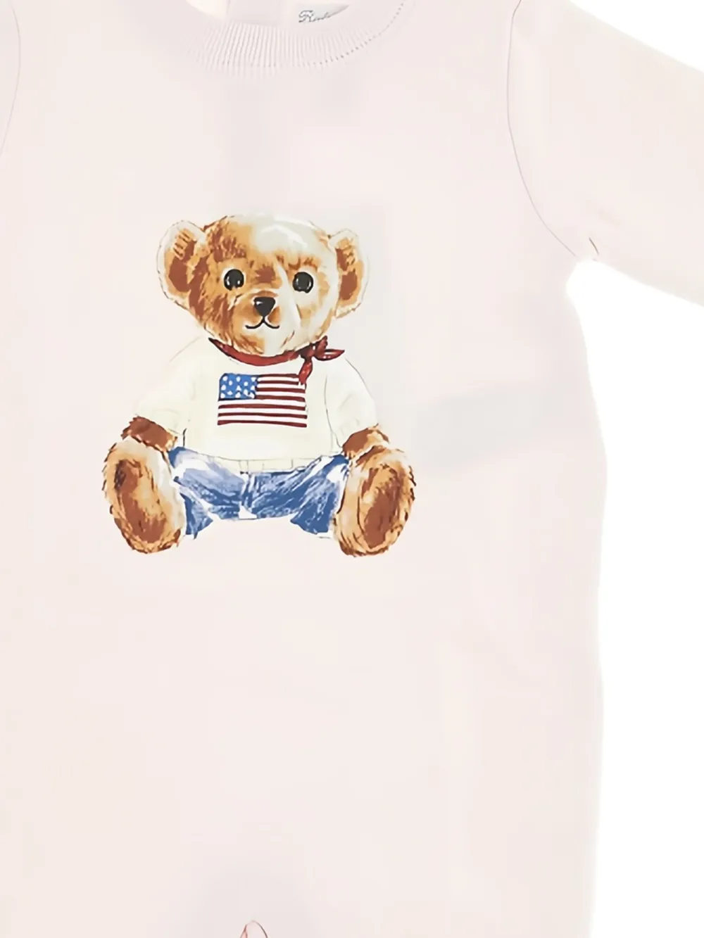 POLO RALPH LAUREN KIDS Jumpsuit met teddybeerprint Roze