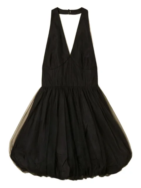 TWINSET halter-neck tulle mini dress