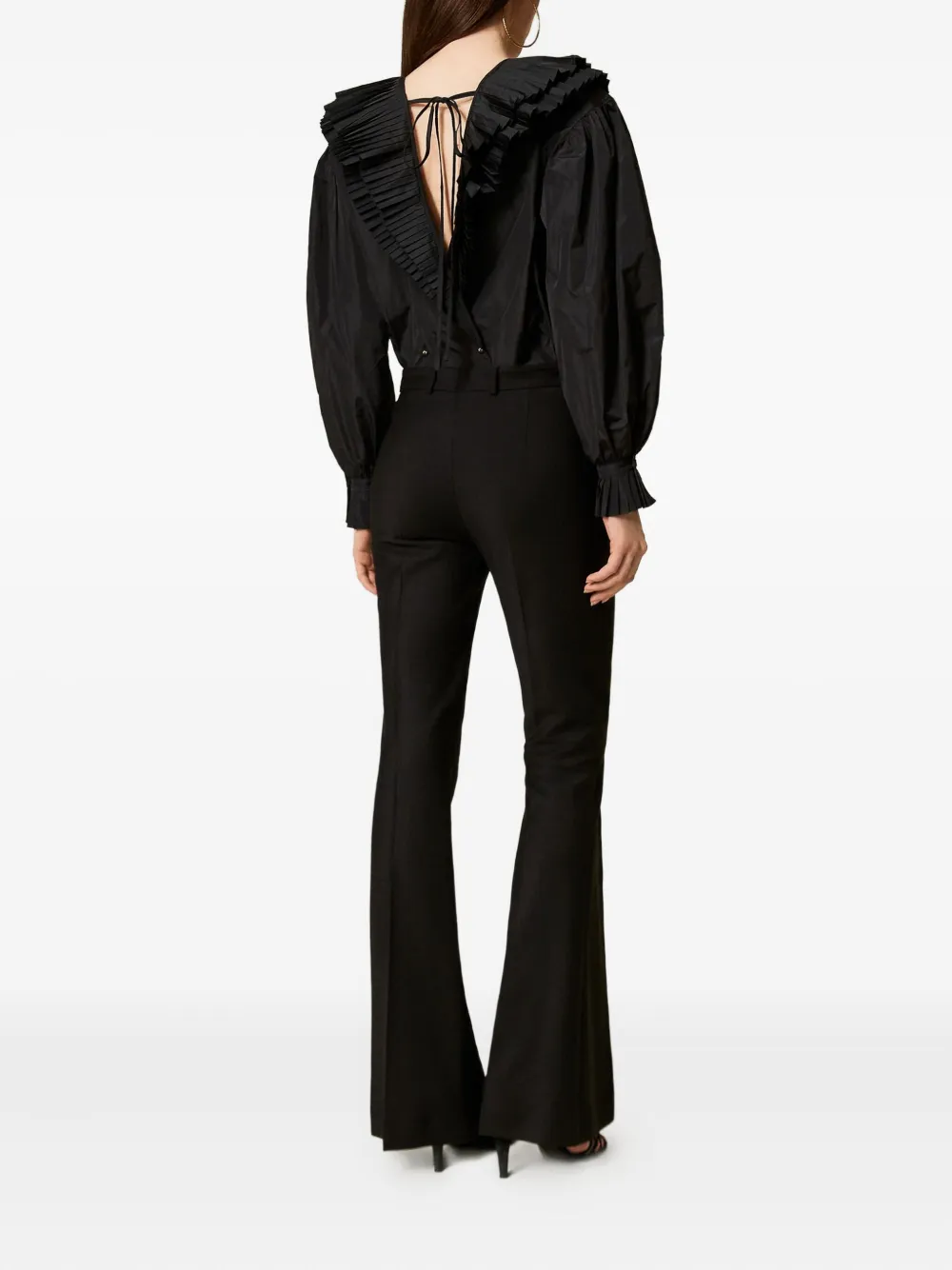 Twinset Flared Trousers In Black