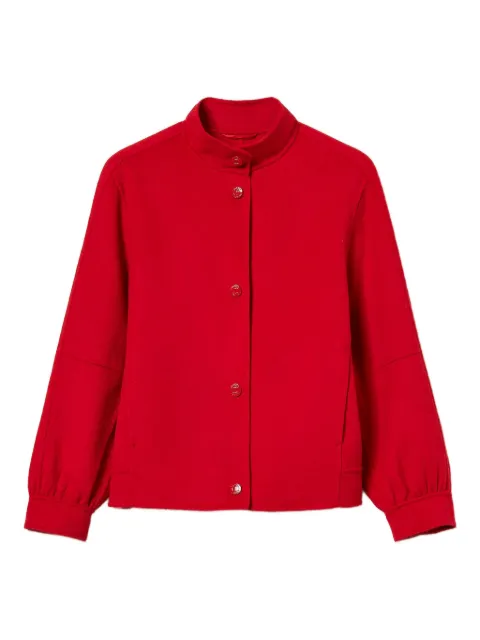 TWINSET high-neck balloon-sleeve bomber jacket 