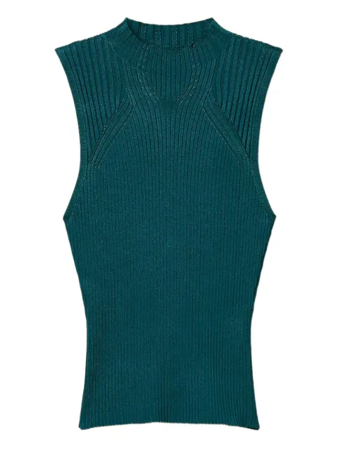 TWINSET ribbed mock-neck top