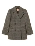TWINSET herringbone double-breasted coat - Brown