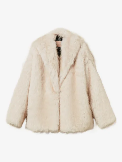 TWINSET hooded faux-fur coat