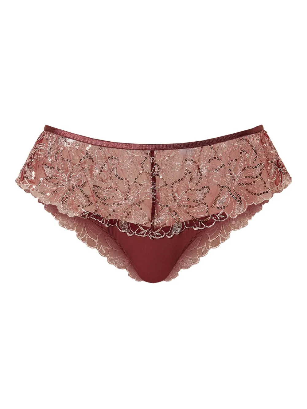 TWINSET floral-embroidered briefs