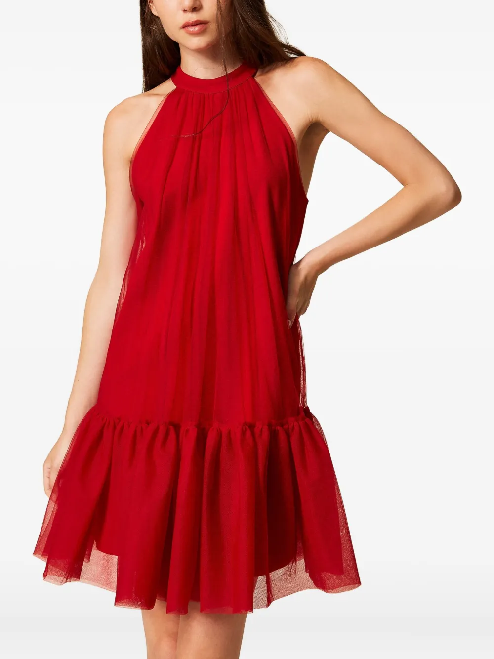 TWINSET Mini-jurk met halternek - Rood