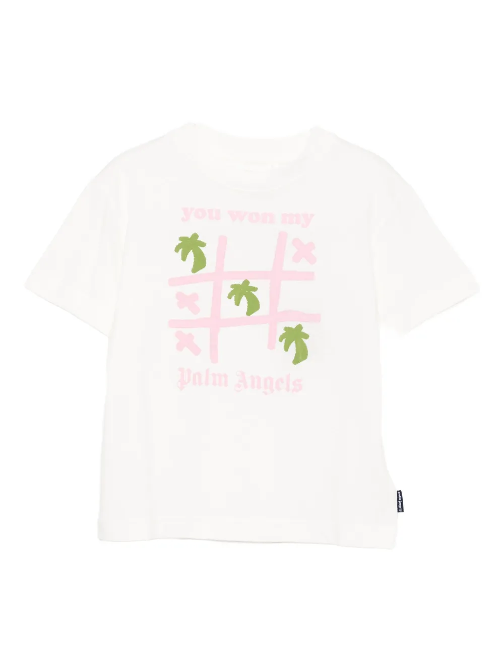 Palm Angels Kids graphic-print cotton T-shirt | White | Image 1
