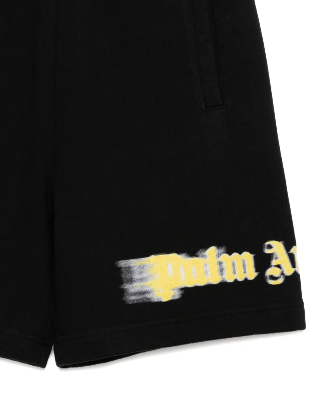 Palm Angels Kids Katoenen shorts met logoprint Zwart
