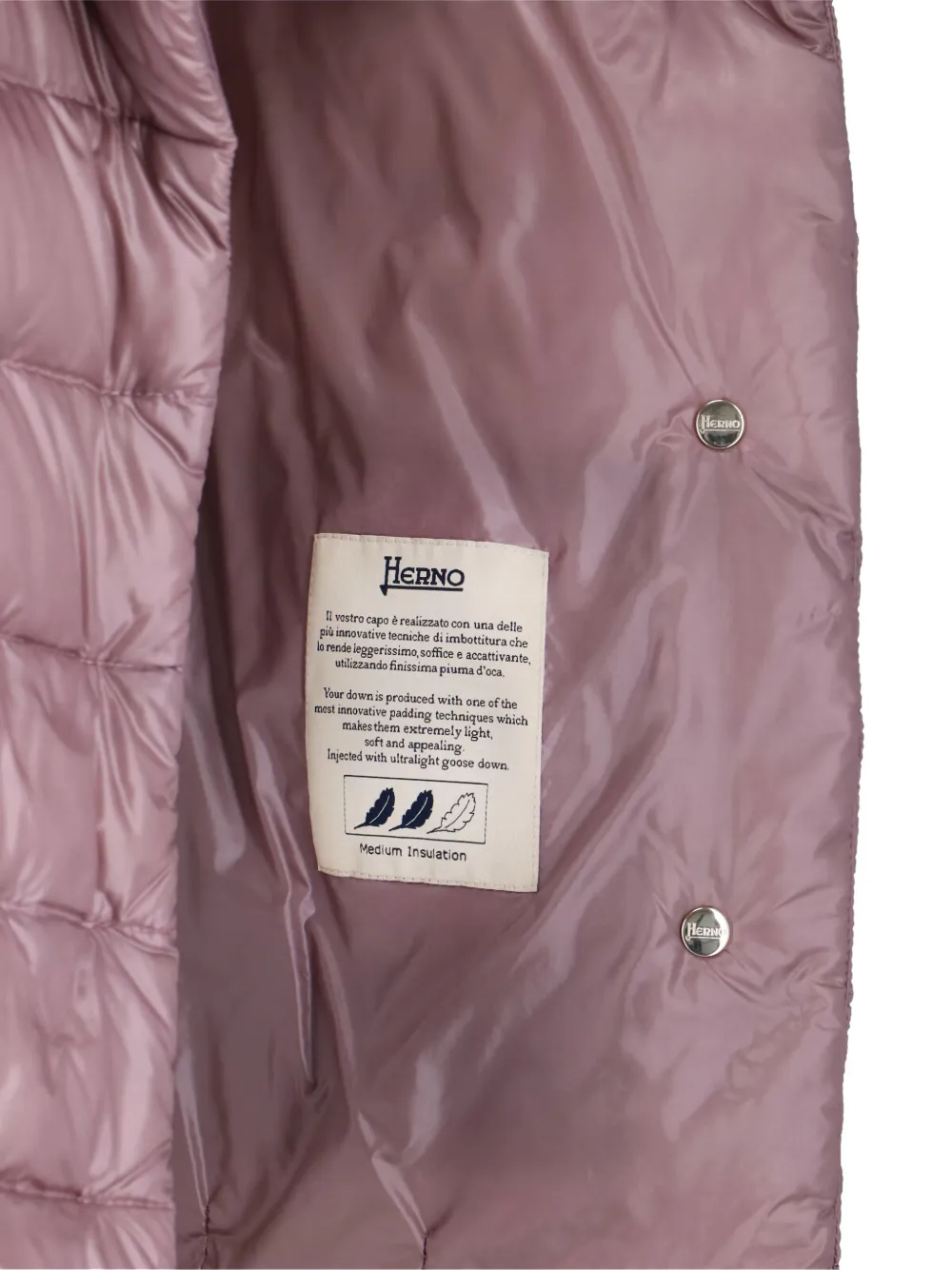 Herno quilted turtleneck puffer coat Roze