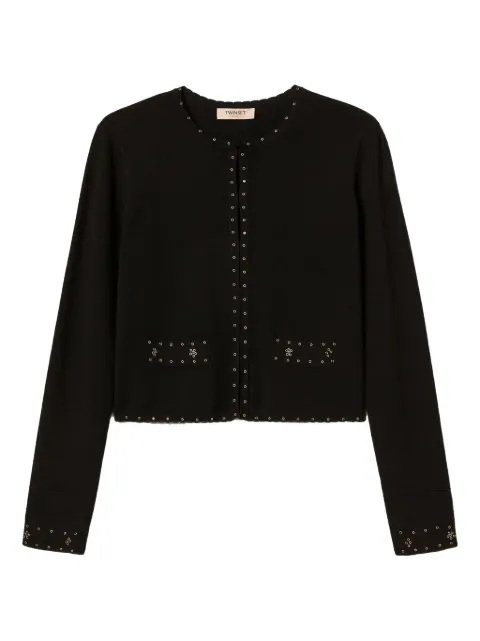 TWINSET eyelet-embellished fitted jacket 