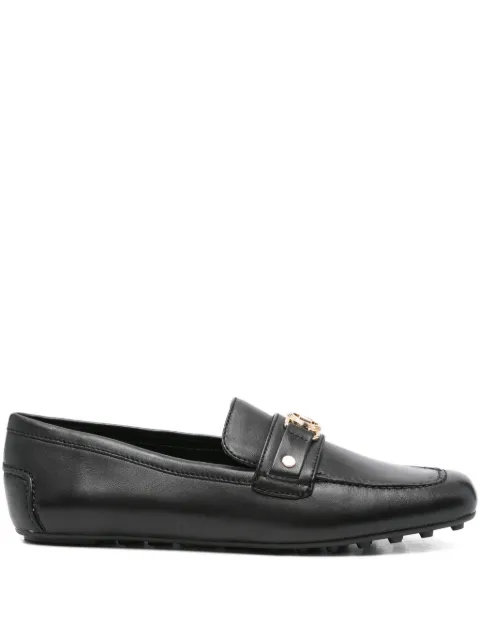 Michael Kors leather logo-plaque loafers