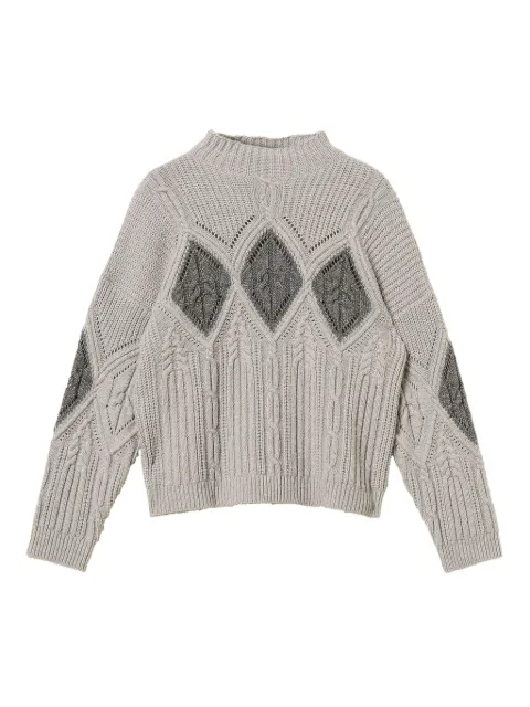 TWINSET cable-knit intarsia jumper