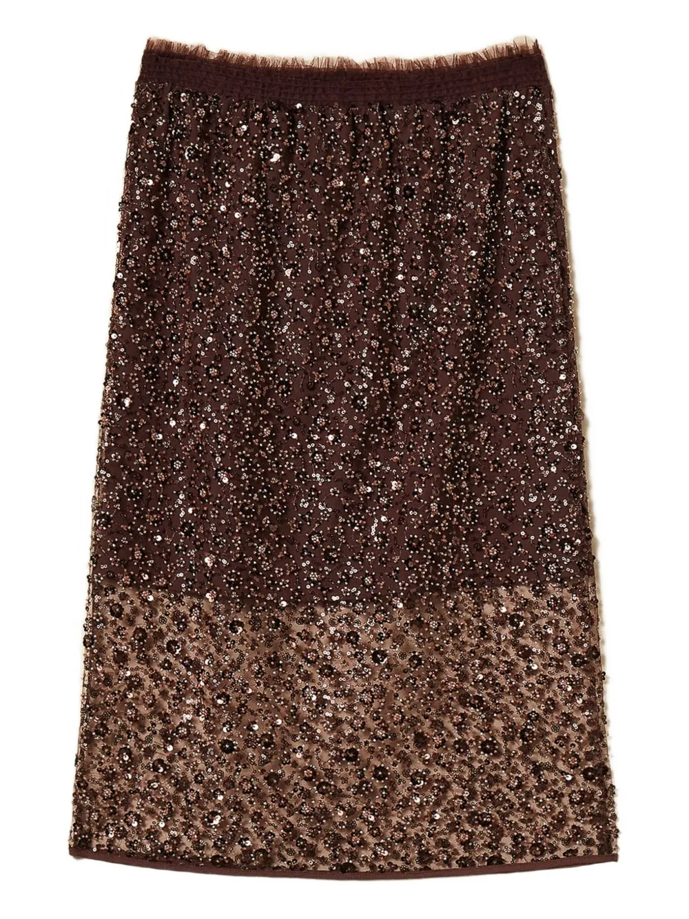 TWINSET sequin-embellished midi skirt | Brown | Image 1