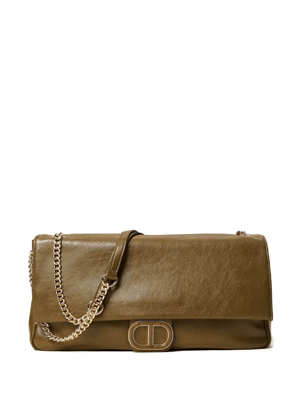 Twinset Structured Handbag With Sleek Silhouette In Brown