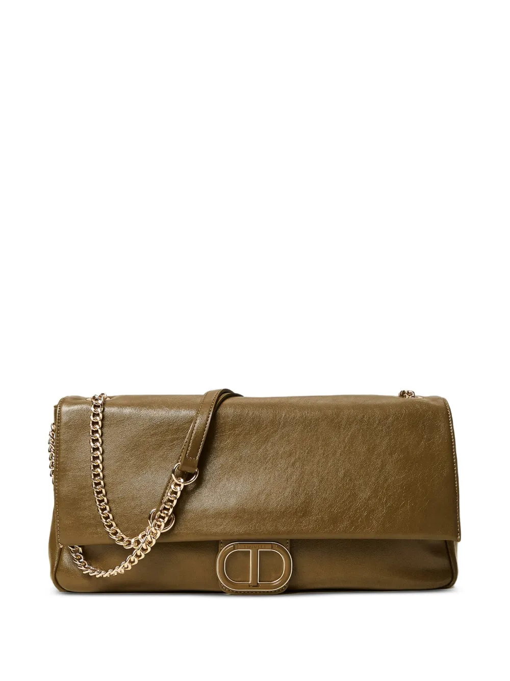 TWINSET chain logo-plaque shoulder bag - Verde