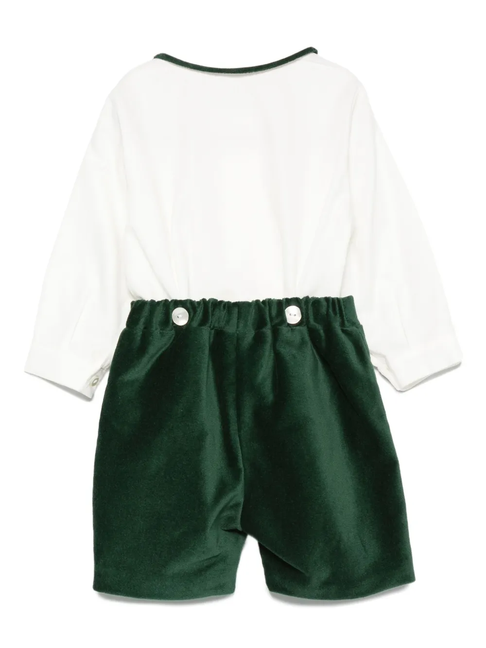 Mariella Ferrari Fluwelen shorts en shirt Groen