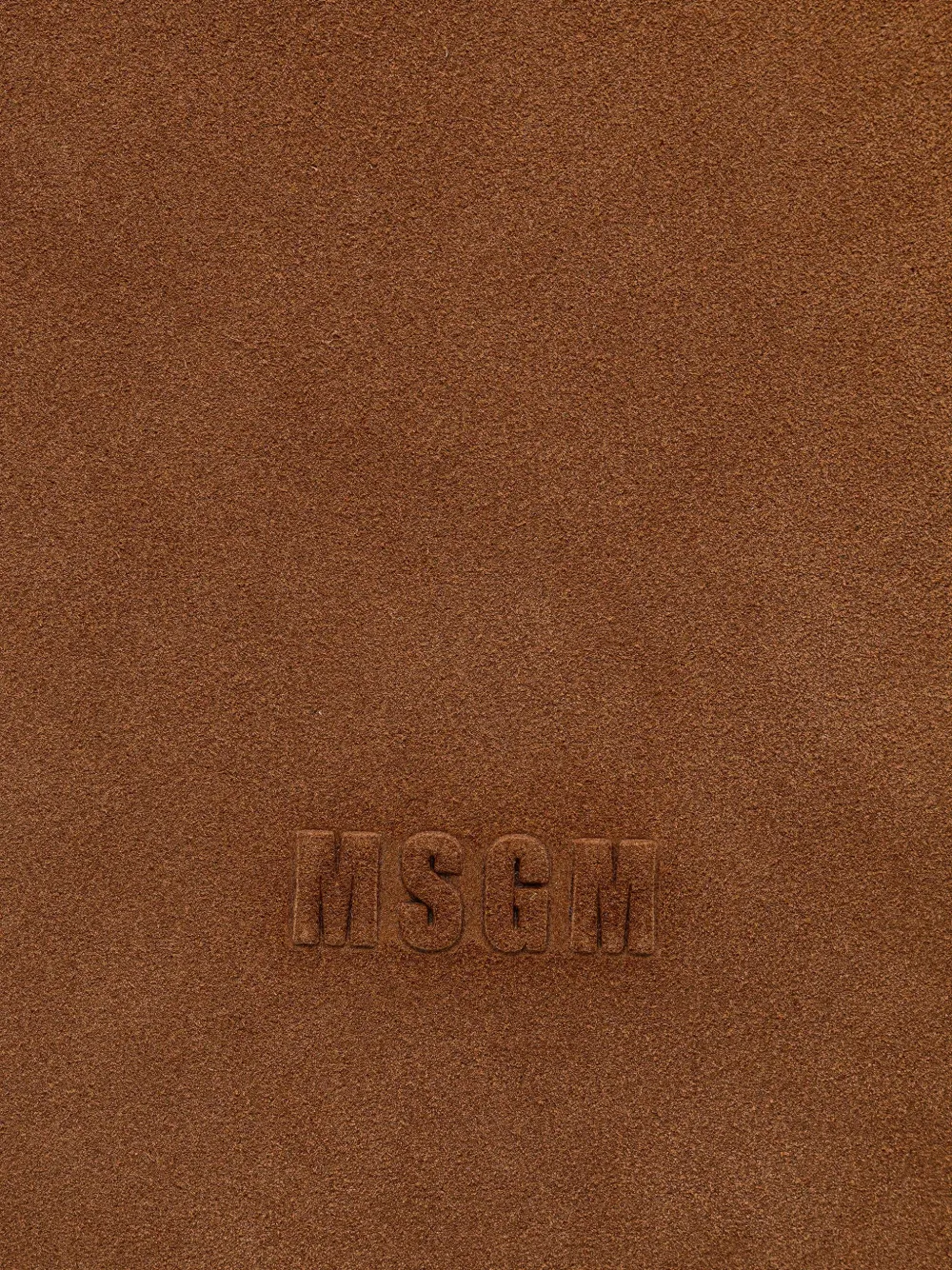 MSGM Suède shopper met reliëf Bruin