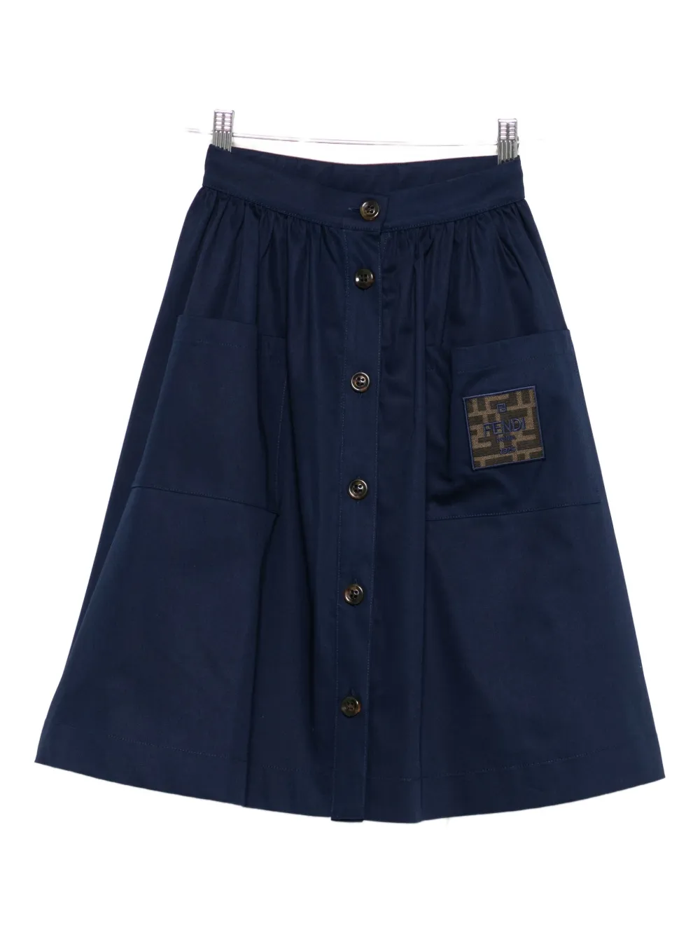 Fendi Kids button-fastening skirt - Blu