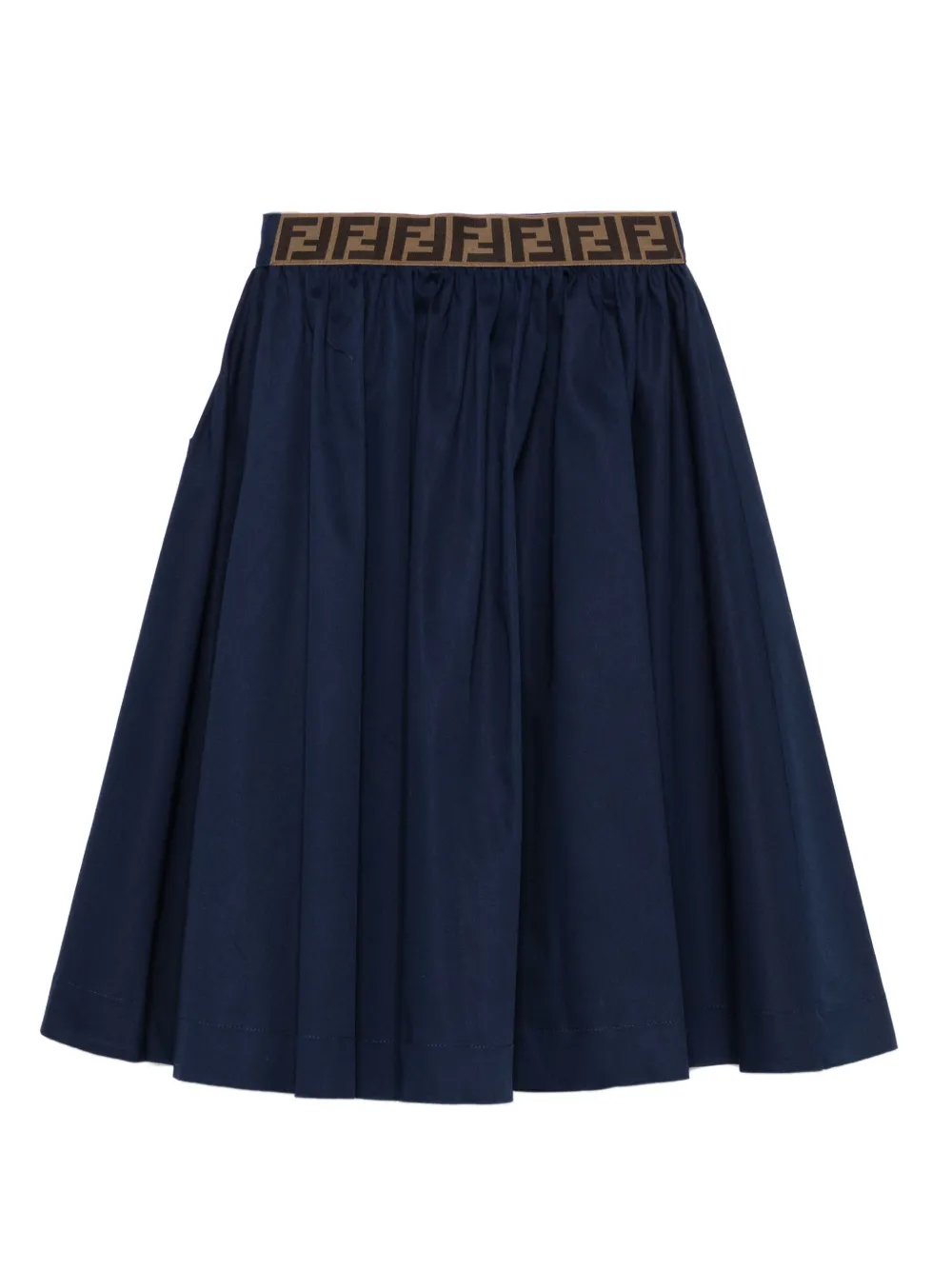 Fendi Kids Rok met knoopsluiting Blauw