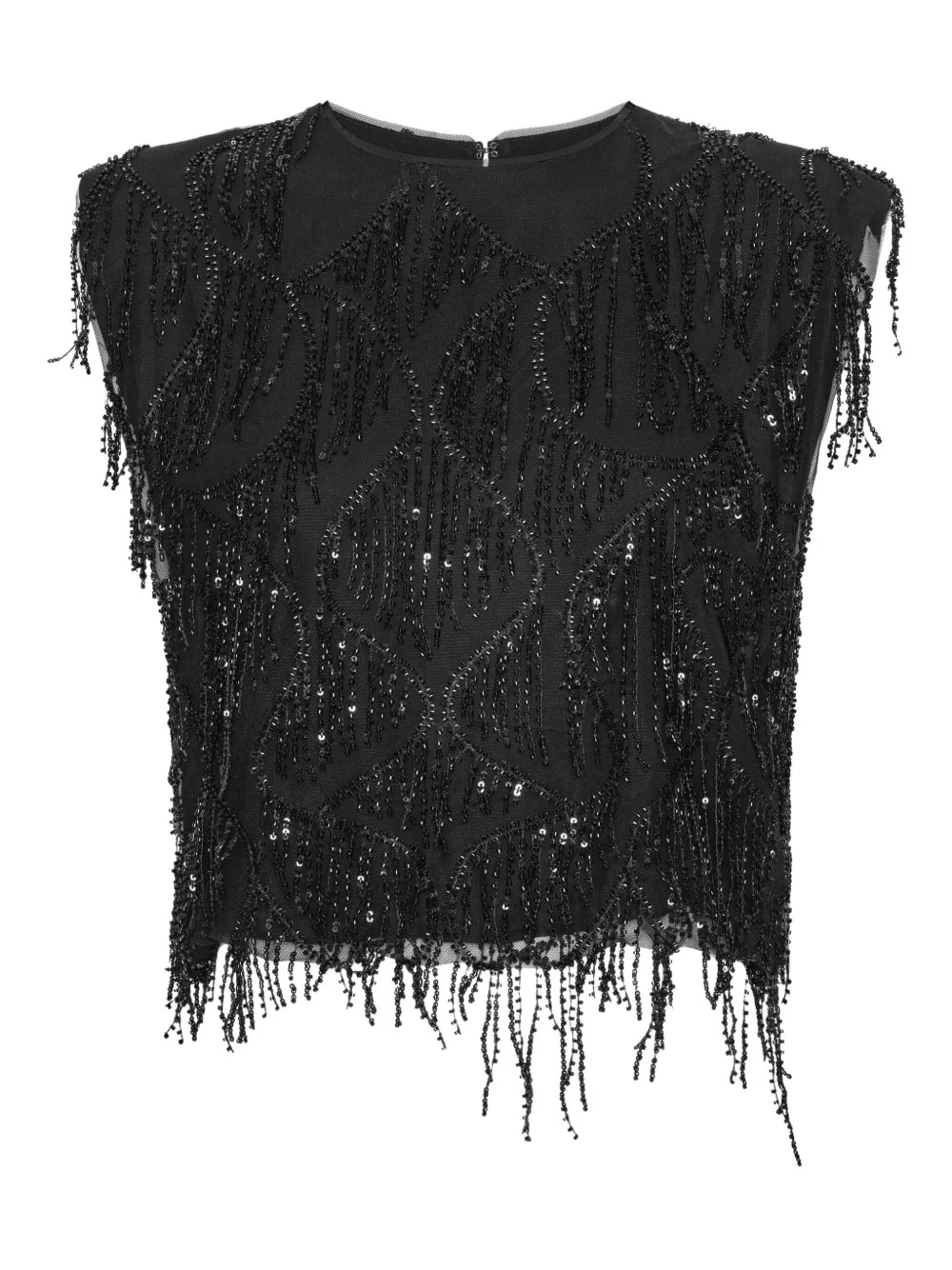 ROTATE BIRGER CHRISTENSEN sequin fringe top | Black | Image 1