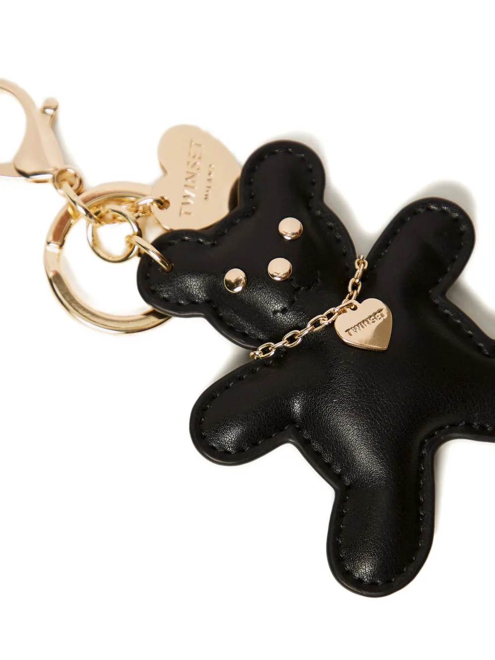Twinset Teddy Keyring In Black