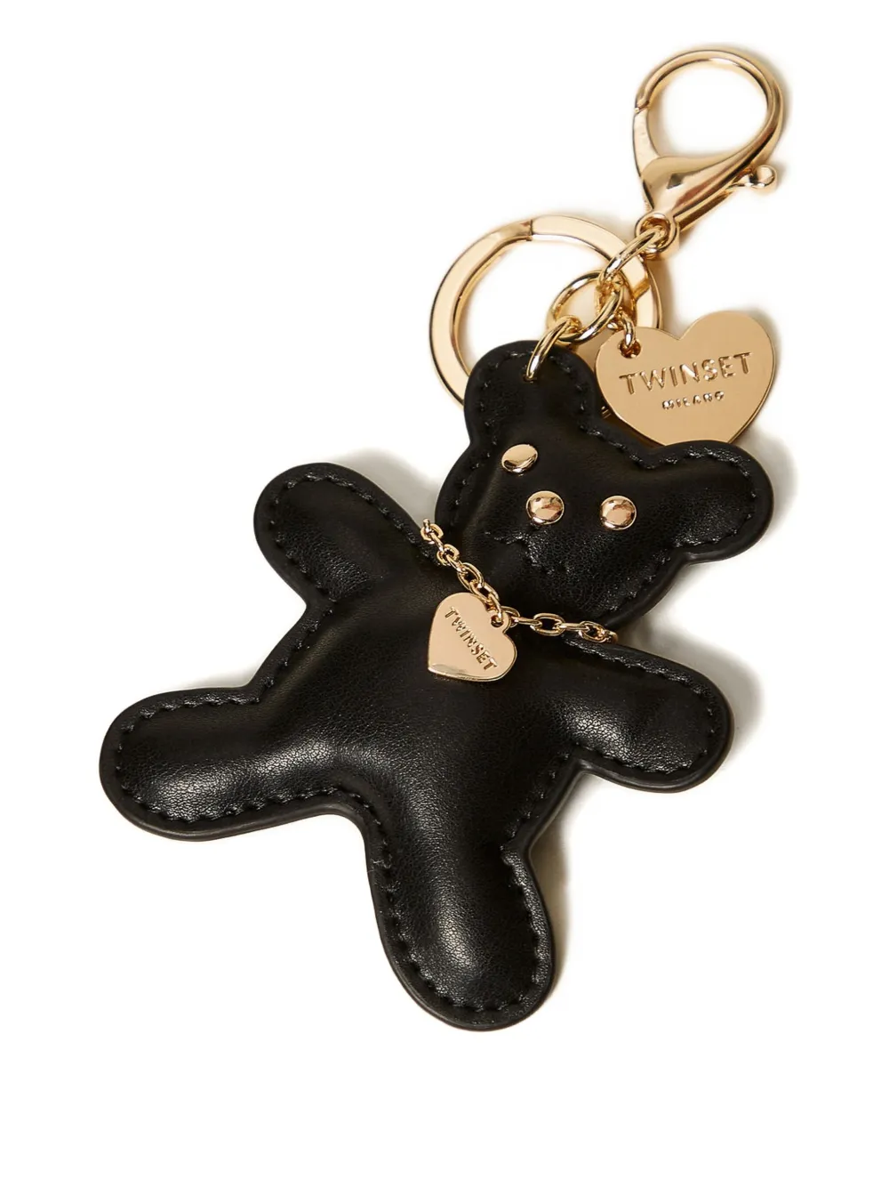 Twinset Teddy Keyring In Black