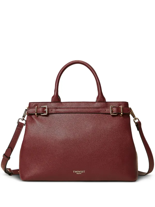 TWINSET buckle-fastening top-handle Tote Bag Red FARFETCH ID