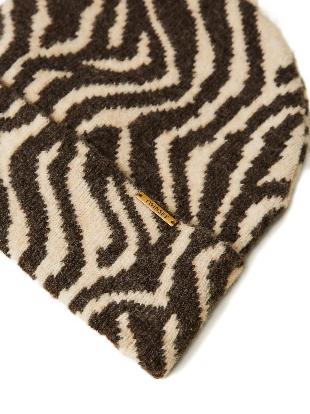 TWINSET Muts met dierenprint - Bruin