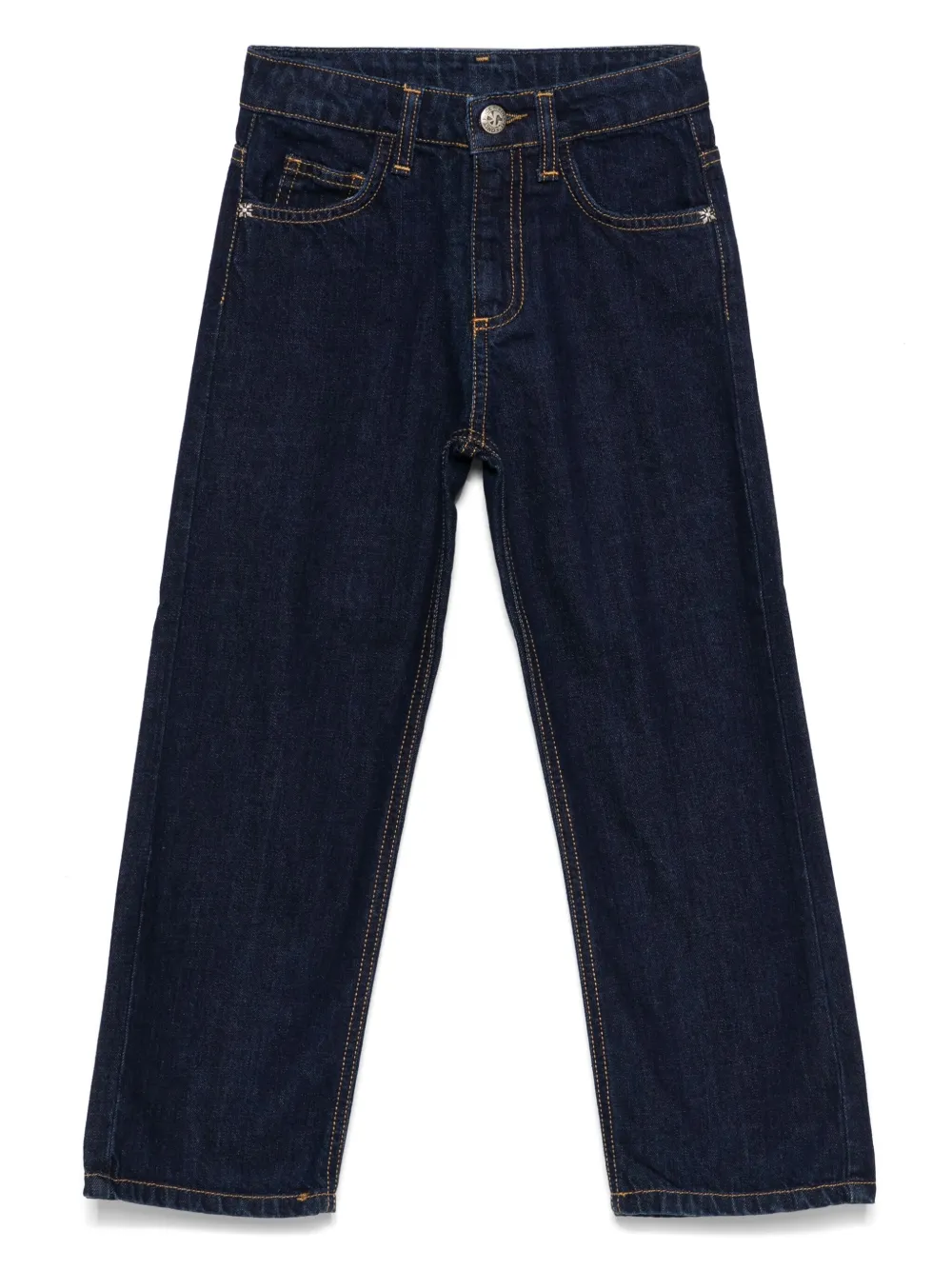 John Richmond Junior five-pockets logo cotton jeans Blauw