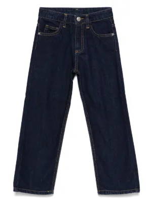 Moncler Enfant ロゴ ジーンズ | ブルー | FARFETCH JP