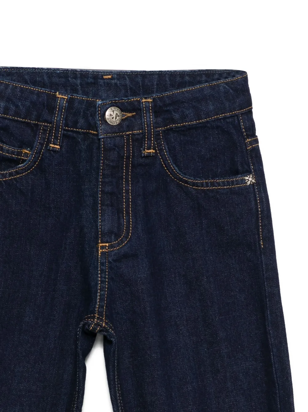 John Richmond Junior five-pockets logo cotton jeans Blauw