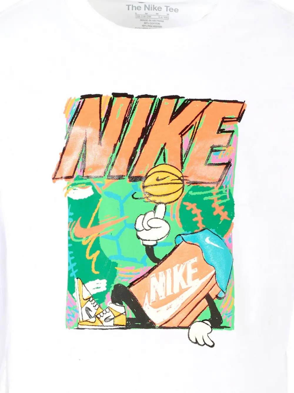 Nike Kids long-sleeve graphic-print T-shirt Wit