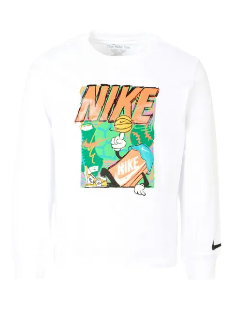 Nike Kids long-sleeve graphic-print T-shirt