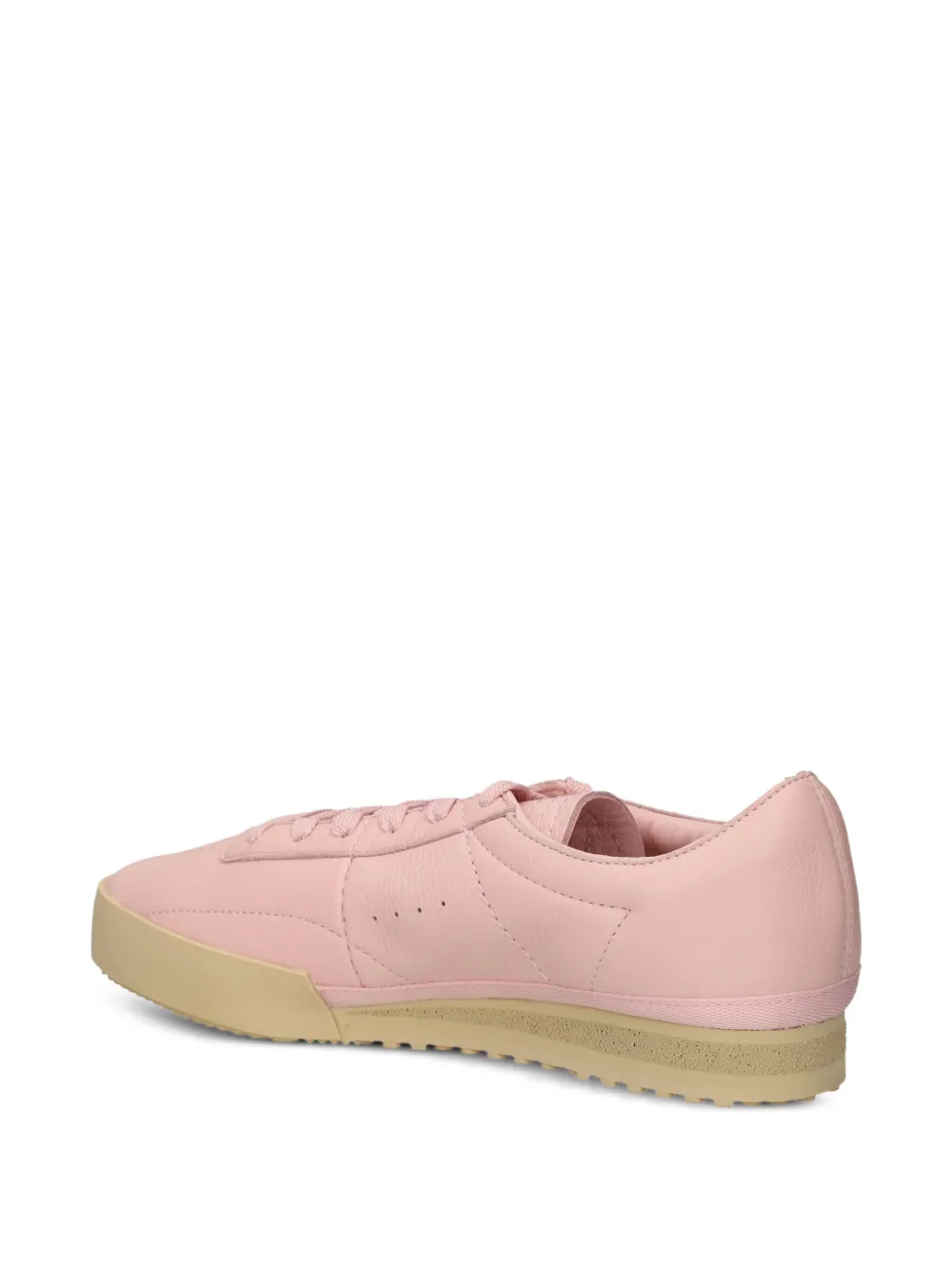 Lacoste Leren sneakers met logoplakkaat Roze