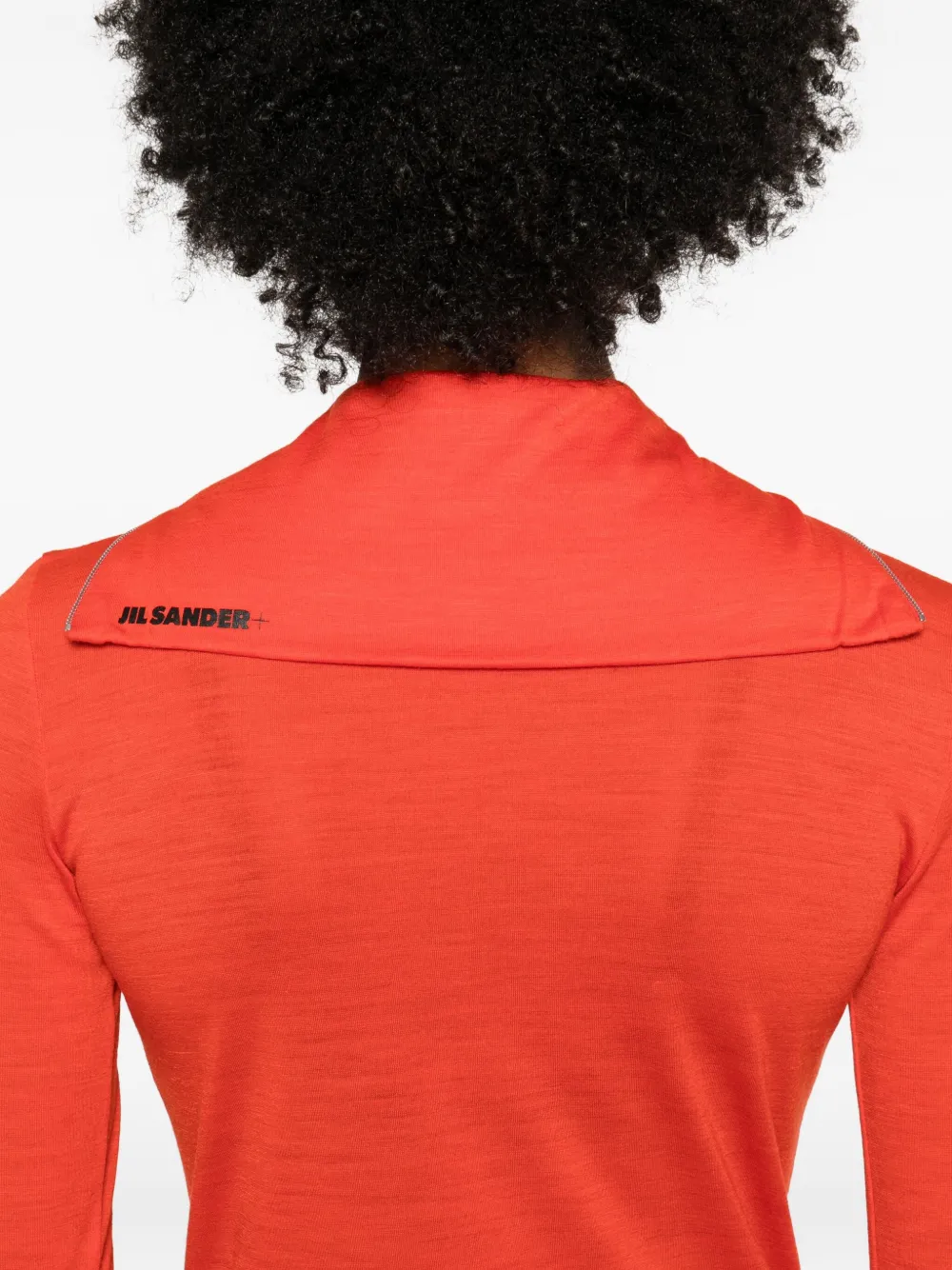 Jil Sander Sweater met hoge hals en rits Rood
